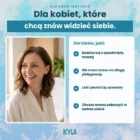 Uśmiechnięta kobieta po pięćdziesiątce w jasnej łazience obok listy: dla kogo jest maska KYLA