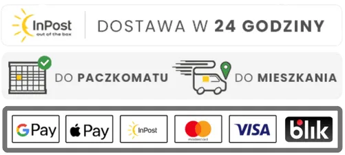 Dostawa InPost w 24 godziny, płatności